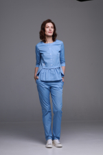 Zdravotnické oblečení set halena a kalhoty 10087 Nebeský - fotka