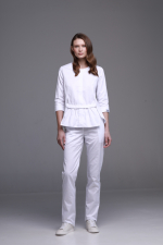 Zdravotnické oblečení set halena a kalhoty 10087 Bílý - fotka 4