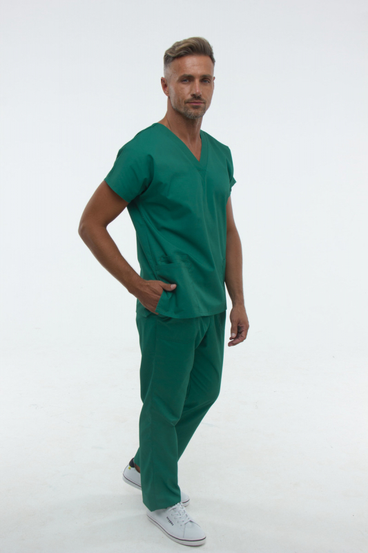 Zdravotnické oblečení set halena a kalhoty 0181 Zelený - fotka 2