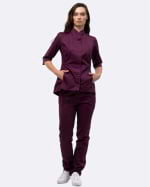 Zdravotnické oblečení set halena a kalhoty 13587 Baklazhan - fotka 2