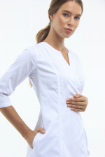 Zdravotnický plášť 127 Bílý - fotka 3