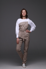 Zdravotnické oblečení set halena a kalhoty 4087 Safari - fotka 4