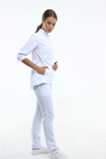 Zdravotnické oblečení set halena a kalhoty 13587 Bílý - fotka 4