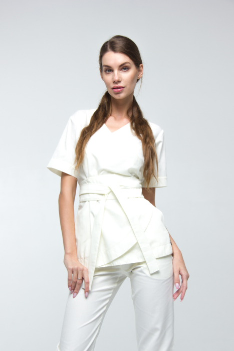 Zdravotnické oblečení set halena a kalhoty 3387 Milk - fotka