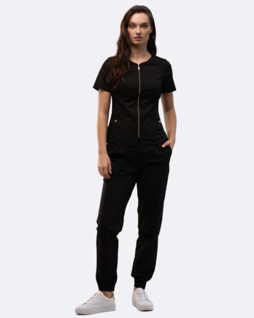 Zdravotnické oblečení set halena a kalhoty 40489 Černý - fotka