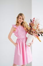 Zdravotnické šaty114 Světle růžové - fotka 2