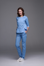 Zdravotnické oblečení set halena a kalhoty 10087 Nebeský - fotka 4