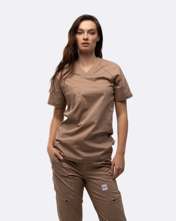Zdravotnícke oblečenie set košeľa a nohavice 50299 Bežový - fotka