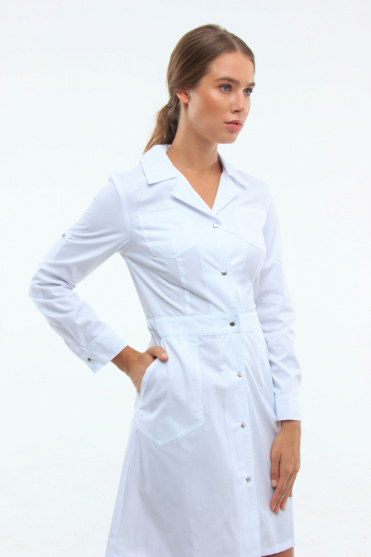 Zdravotnický plášť 106 Bílý - fotka