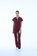Zdravotnické oblečení set halena a kalhoty 1981 Burgundsko - fotka 2
