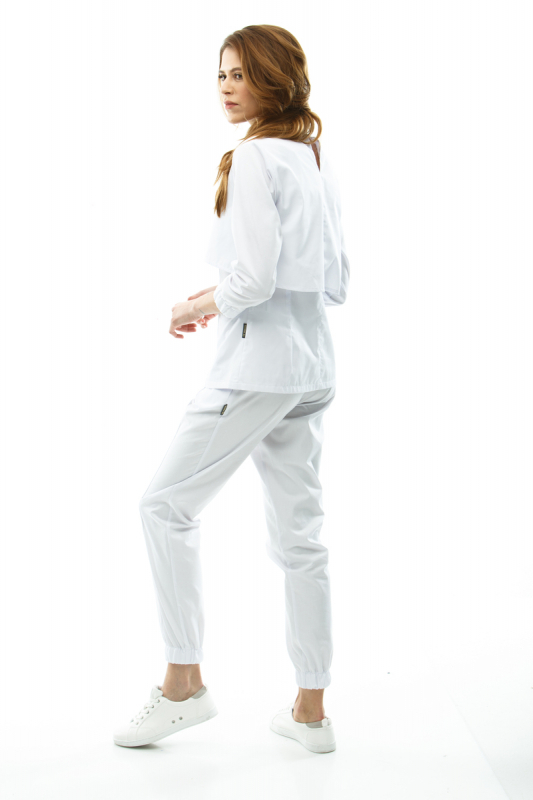 Zdravotnícke oblečenie set blúzka a nohavice 3090 White - fotka 5