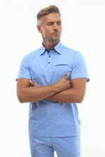 Zdravotnické oblečení set halena a kalhoty 50085 Nebeská - fotka