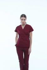 Zdravotnické oblečení set halena a kalhoty 1981 Burgundsko - fotka