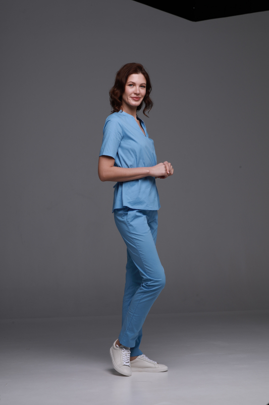 Zdravotnické oblečení set halena a kalhoty 40887 Modrý - fotka 2