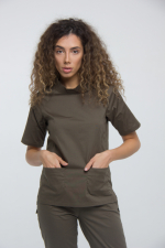 Zdravotnické oblečení set halena a kalhoty 40388 Khaki - fotka
