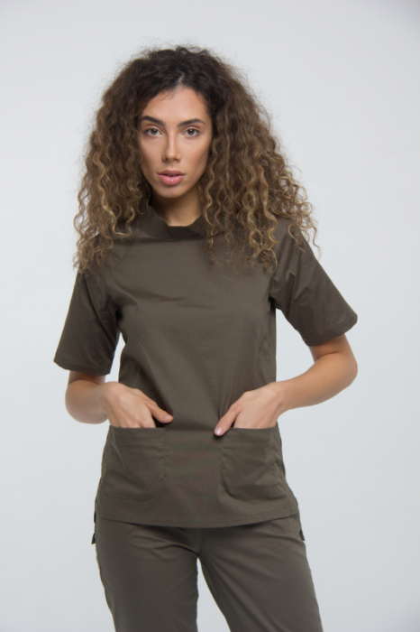 Zdravotnické oblečení set halena a kalhoty 40388 Khaki Zdravotnické oblečení set halena a kalhoty 40388 Khaki - fotka