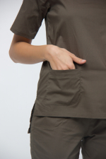 Zdravotnické oblečení set halena a kalhoty 40388 Khaki - fotka 3