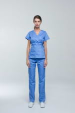 Zdravotnické oblečení set halena a kalhoty 1981 Modrý - fotka 3