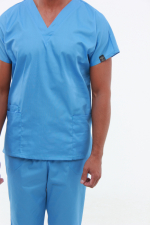 Zdravotnické oblečení set košile a kalhoty 0181 Modrý - fotka 4