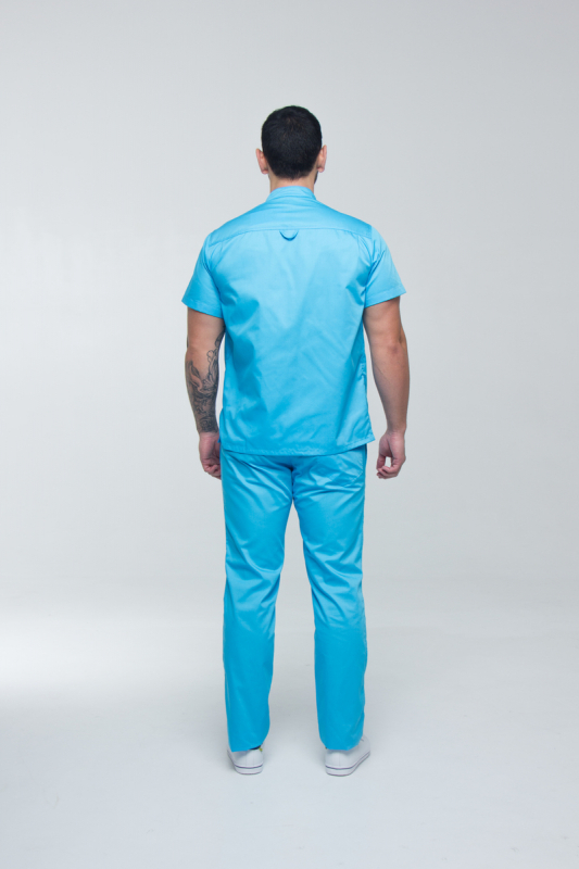 Zdravotnícke oblečenie set košeľa a nohavice 20182 Modrá - fotka 4