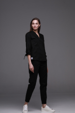 Zdravotnické oblečení set halena a kalhoty 40789 Černý Zdravotnické oblečení set halena a kalhoty 40789 Černý - fotka 3