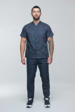 Zdravotnické oblečení set košile a kalhoty 20182 šedá - fotka 2