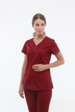 Zdravotnické oblečení set halena a kalhoty 1181 Burgundsko - fotka 4