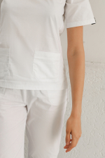 Zdravotnické oblečení set halena a kalhoty 40388 Bílý - fotka 3