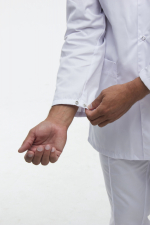 Zdravotnícky plášť 202 Biely - fotka 3