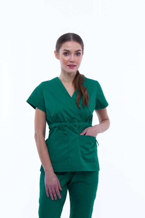 Zdravotnícke oblečenie set blúzka a nohavice 1981 Zelený - fotka