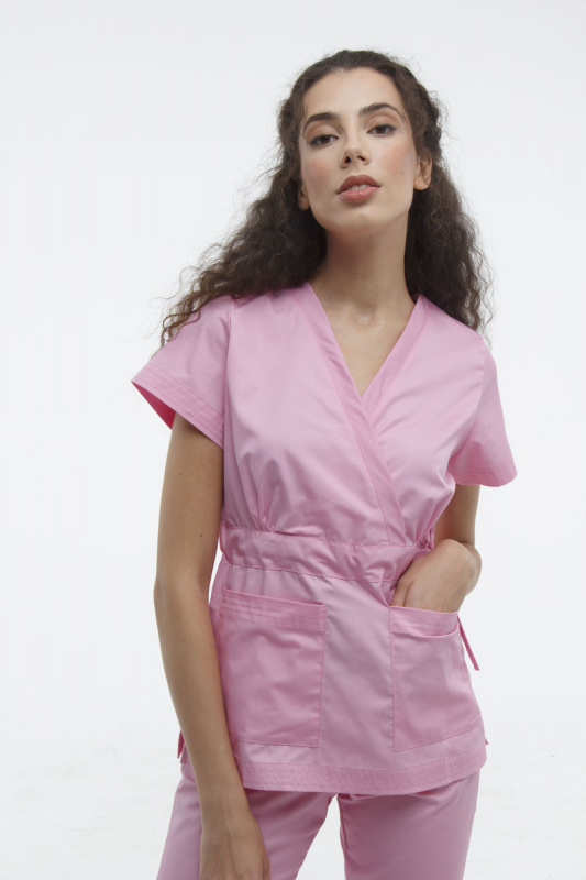 Zdravotnícke oblečenie set blúzka a nohavice 1981 Svetlo ružový - fotka