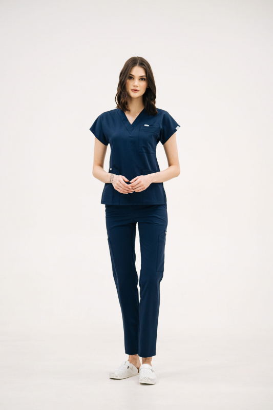 Dámske zdravotnícke nohavice 63 R Navy - fotka 2