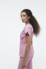 Zdravotnické oblečení set halena a kalhoty 1981 Světle růžový - fotka 3