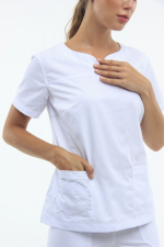 Zdravotnické oblečení set halena a kalhoty 1381 White - fotka 2