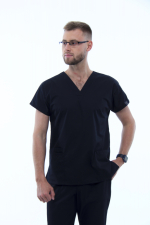 Zdravotnické oblečení set košile a kalhoty 0181 Black - fotka