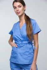 Zdravotnické oblečení set halena a kalhoty 1981 Modrý - fotka 2