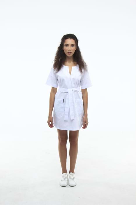 Zdravotnické šaty 137 Bílá - fotka