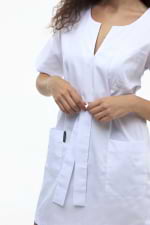 Zdravotnické šaty 137 Bílá - fotka 5