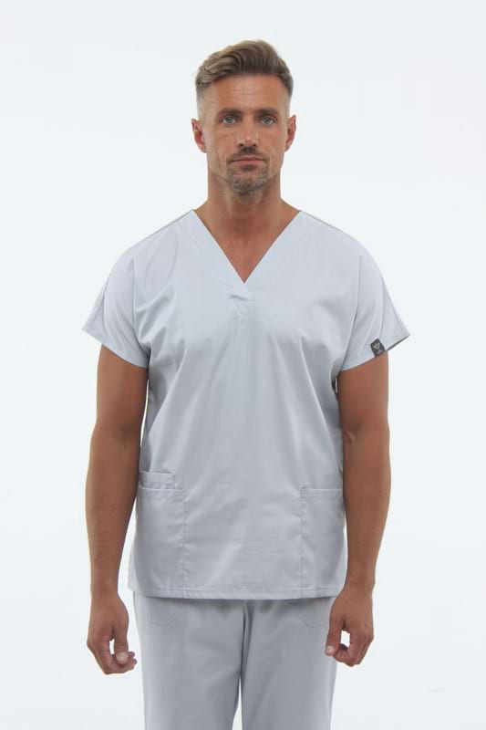 Zdravotnícke oblečenie set košeľa a nohavice 0181 Svetlo sivý - fotka 3