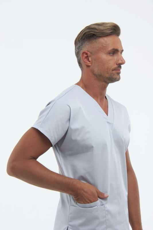 Zdravotnícke oblečenie set košeľa a nohavice 0181 Svetlo sivý - fotka