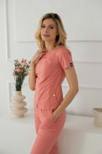 Zdravotnické oblečení set halena a kalhoty 40489 Čajová růže - fotka 3